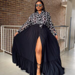Black Frill Maxi Skirt