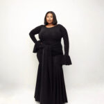 Black Shimmer Maxi Bodycon