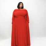 Red Stretch Maxi Dress