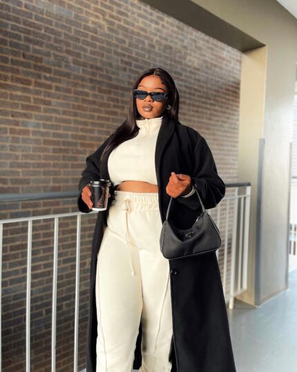 Black Melton Coat