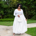 White Balloon Maxi Skirt