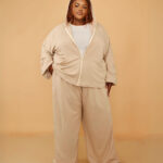 Nude Drawstring Tracksuit 2 Piece Set