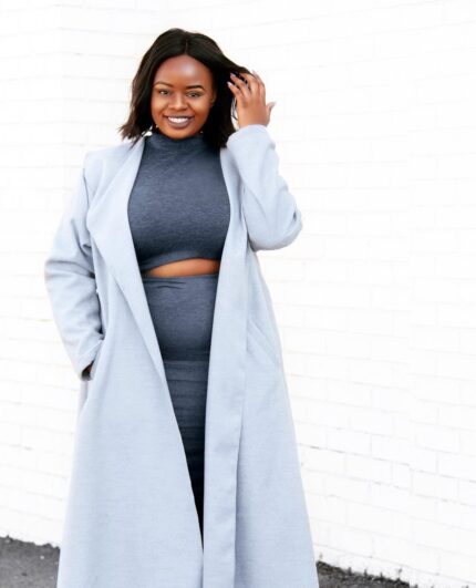 Light Grey Waterfall Coat