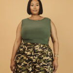 Olive Green Sleeveless Round Neck Top