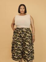 Nude Sleeveless Round Neck Top
