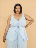 Baby Blue Pants & Top Set - Image 2