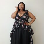 Black Floral Top