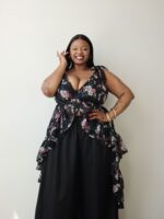 Black Floral Top