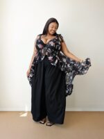 Black Floral Top - Image 2