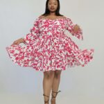 Pink Floral Doll Dress