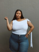 White Sleeveless Bow Top - Image 2