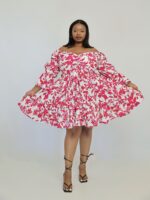 Pink Floral Doll Dress - Image 2